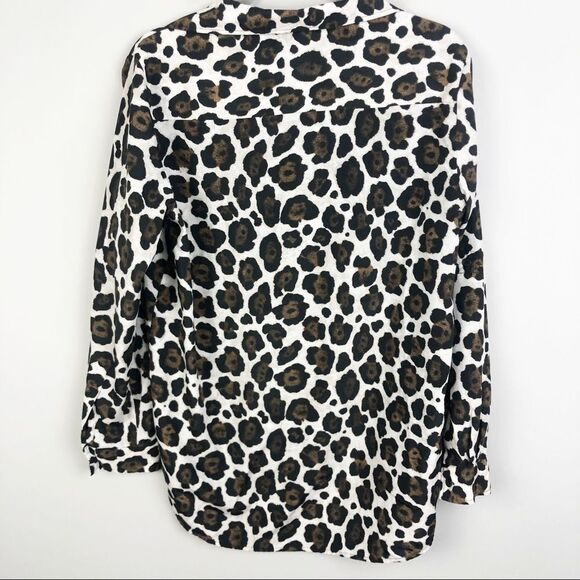 MICHAEL KORS | Animal Print Leopard Button Down Shirt Medium - Picture 7 of 8